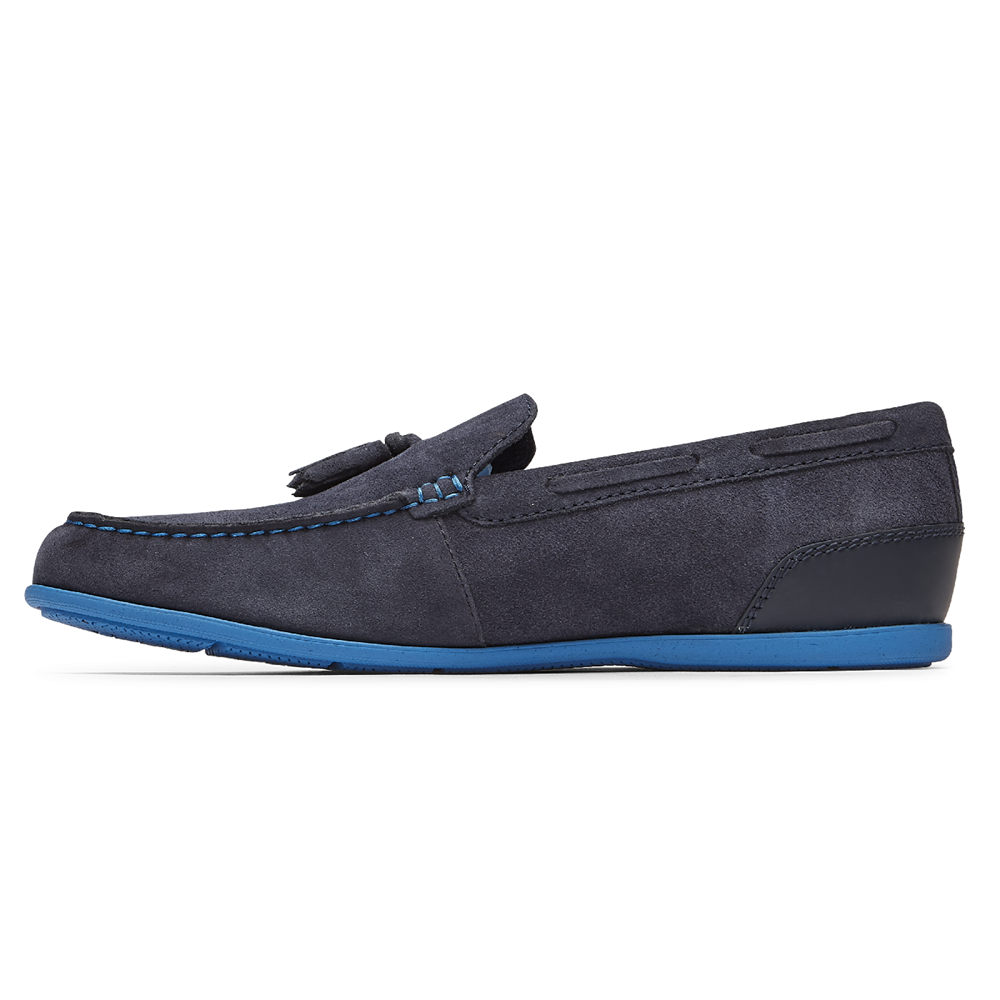 Rockport Mens Loafers Blue - Malcom Tassel - UK 401-PFVJGR